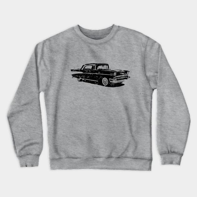 Distressed Classic Car Crewneck Sweatshirt by lunabelleapparel